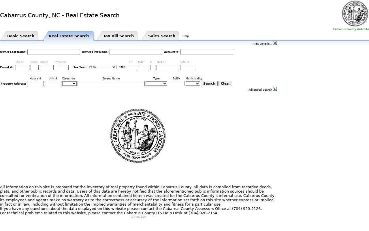 Concord people search owner parcel and address fields