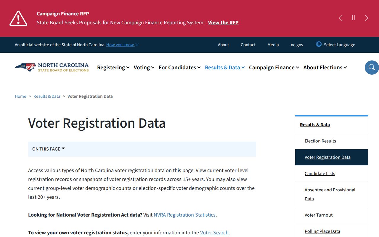 Concord voter registration records weekly file downloads